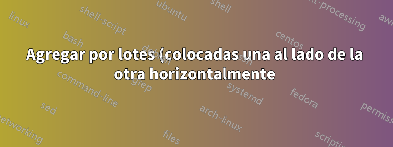 Agregar por lotes (colocadas una al lado de la otra horizontalmente) una carpeta completa de imágenes en pares usando imagemagick