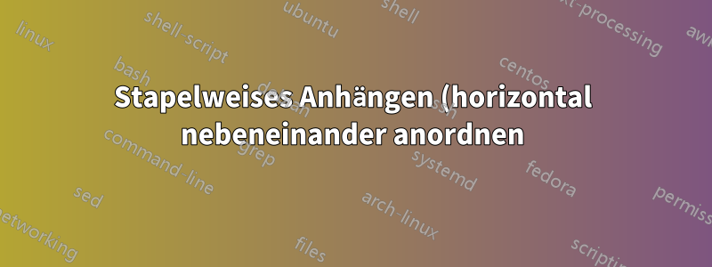 Stapelweises Anhängen (horizontal nebeneinander anordnen) ganzer Bilderordner paarweise mit ImageMagick