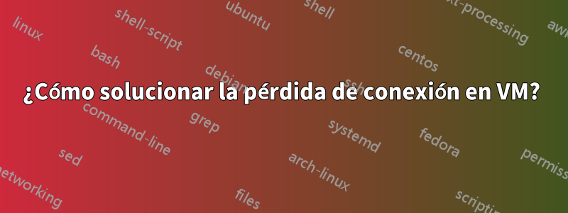 ¿Cómo solucionar la pérdida de conexión en VM?