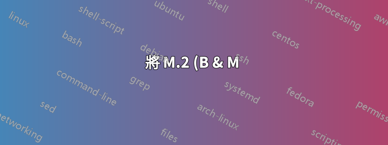 將 M.2 (B & M) key SSD 連接到 B 插槽