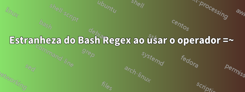 Estranheza do Bash Regex ao usar o operador =~