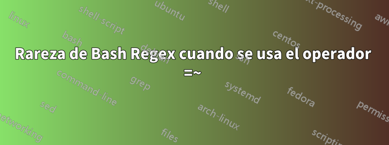 Rareza de Bash Regex cuando se usa el operador =~