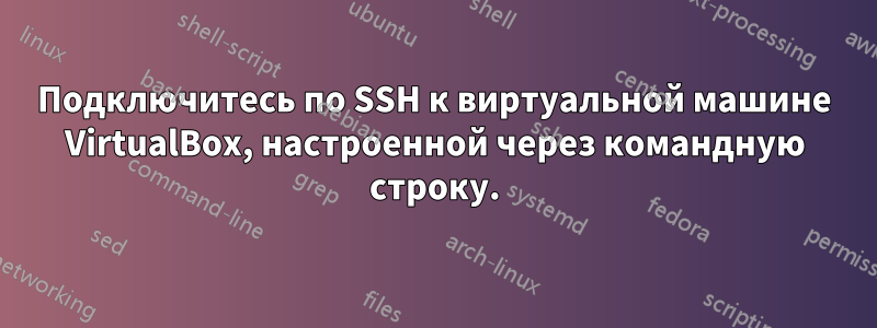 Подключитесь по SSH к виртуальной машине VirtualBox, настроенной через командную строку.