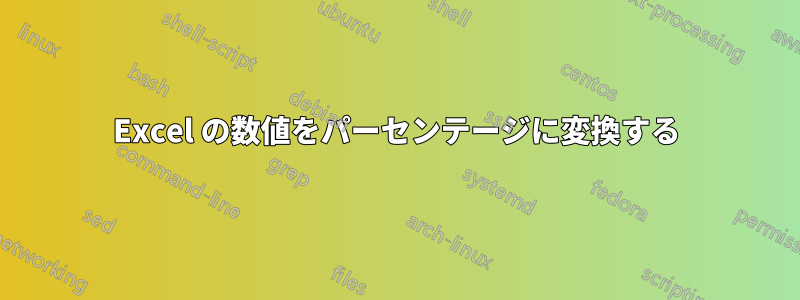 Excel の数値をパーセンテージに変換する
