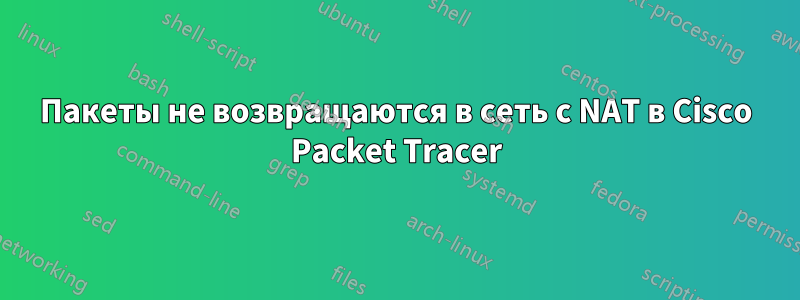 Пакеты не возвращаются в сеть с NAT в Cisco Packet Tracer
