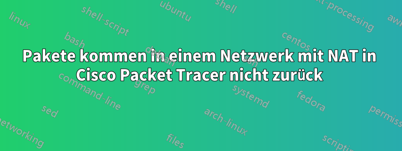 Pakete kommen in einem Netzwerk mit NAT in Cisco Packet Tracer nicht zurück
