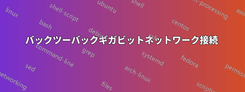 バックツーバックギガビットネットワーク接続
