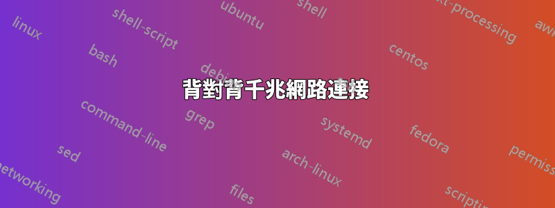 背對背千兆網路連接