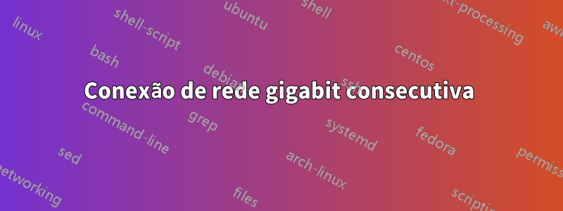 Conexão de rede gigabit consecutiva