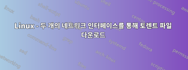 Linux - 두 개의 네트워크 인터페이스를 통해 토렌트 파일 다운로드