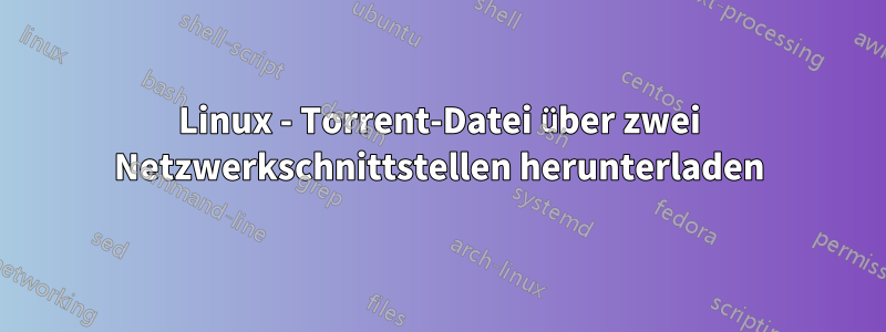 Linux - Torrent-Datei über zwei Netzwerkschnittstellen herunterladen