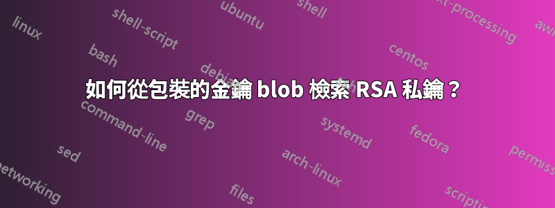 如何從包裝的金鑰 blob 檢索 RSA 私鑰？