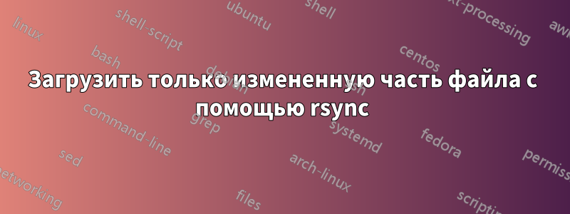 Загрузить только измененную часть файла с помощью rsync