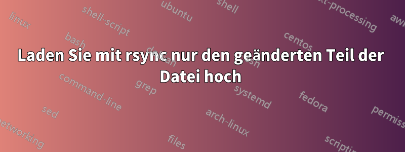 Laden Sie mit rsync nur den geänderten Teil der Datei hoch