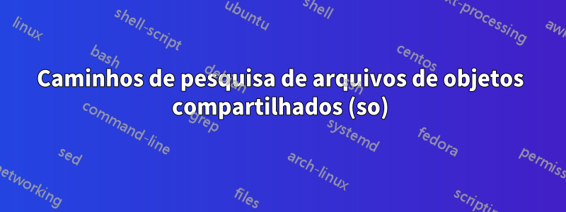 Caminhos de pesquisa de arquivos de objetos compartilhados (so)