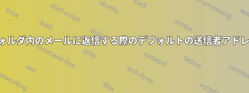 パブリックフォルダ内のメールに返信する際のデフォルトの送信者アドレスを変更する