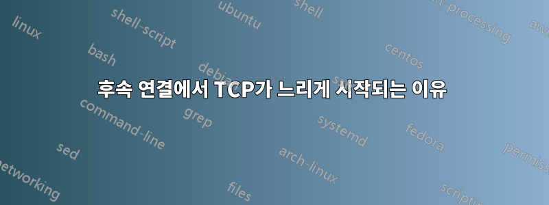 후속 연결에서 TCP가 느리게 시작되는 이유