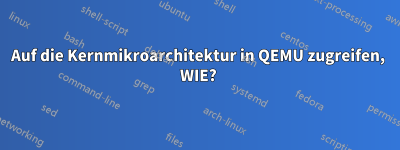 Auf die Kernmikroarchitektur in QEMU zugreifen, WIE?