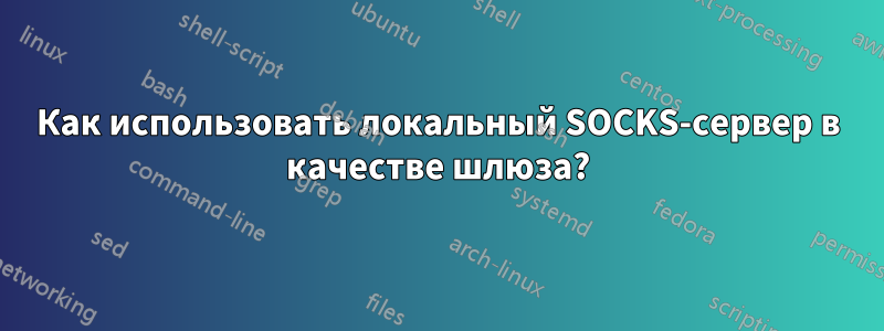 Как использовать локальный SOCKS-сервер в качестве шлюза?