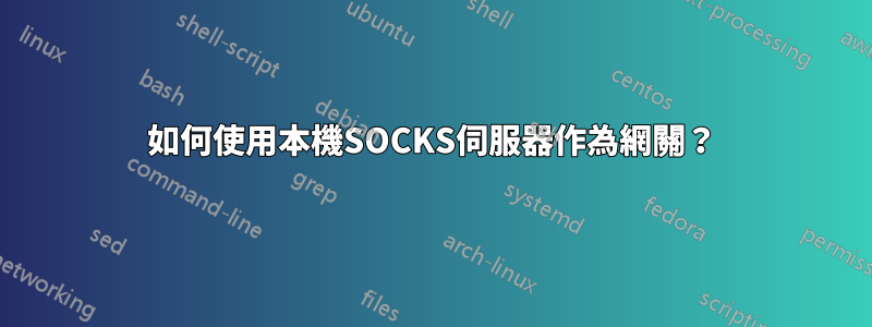 如何使用本機SOCKS伺服器作為網關？