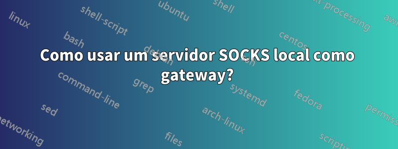 Como usar um servidor SOCKS local como gateway?