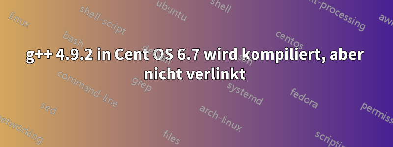 g++ 4.9.2 in Cent OS 6.7 wird kompiliert, aber nicht verlinkt