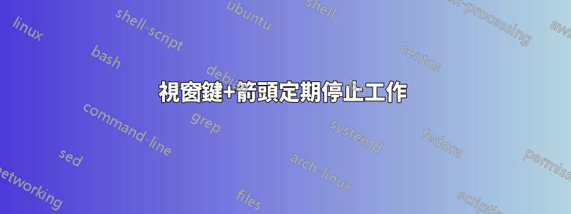 視窗鍵+箭頭定期停止工作
