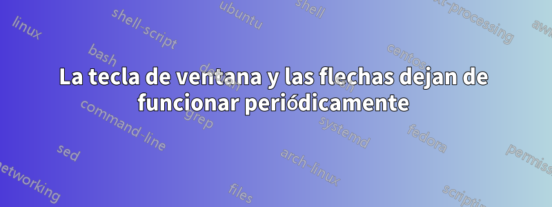 La tecla de ventana y las flechas dejan de funcionar periódicamente