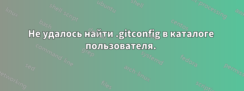 Не удалось найти .gitconfig в каталоге пользователя.