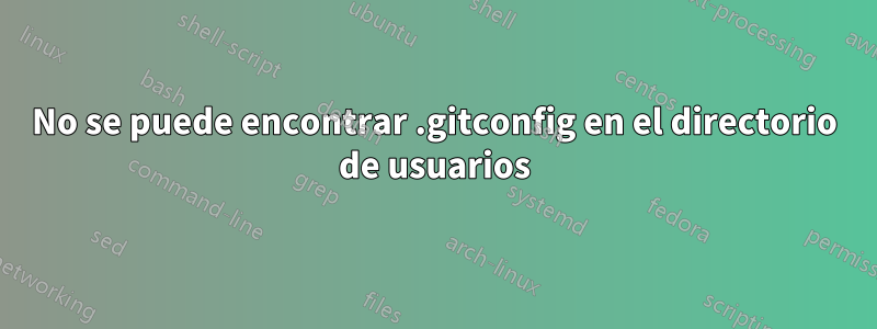 No se puede encontrar .gitconfig en el directorio de usuarios