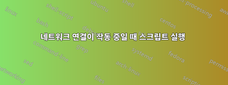 네트워크 연결이 작동 중일 때 스크립트 실행