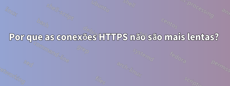 Por que as conexões HTTPS não são mais lentas?