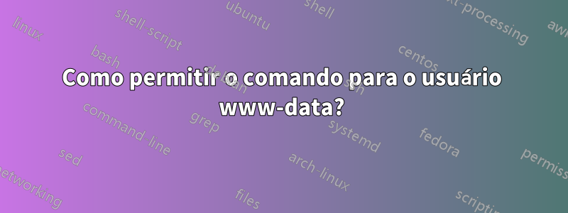 Como permitir o comando para o usuário www-data?