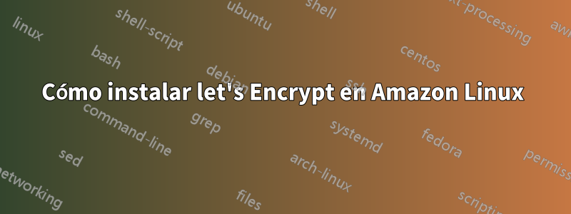 Cómo instalar let's Encrypt en Amazon Linux