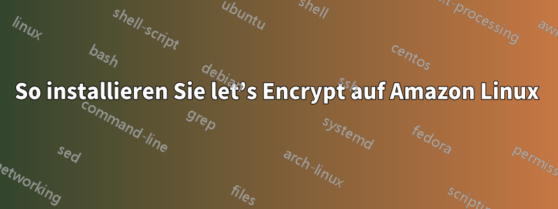 So installieren Sie let’s Encrypt auf Amazon Linux