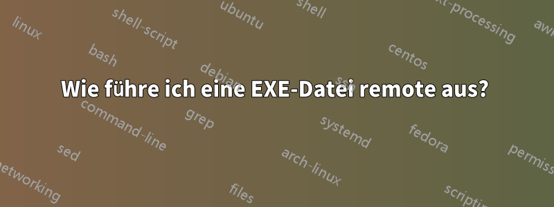 Wie führe ich eine EXE-Datei remote aus?