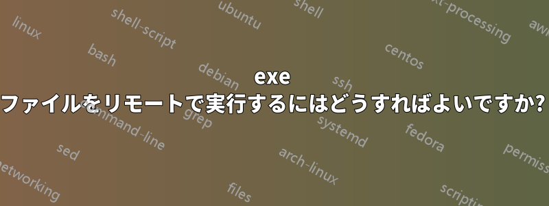 exe ファイルをリモートで実行するにはどうすればよいですか?