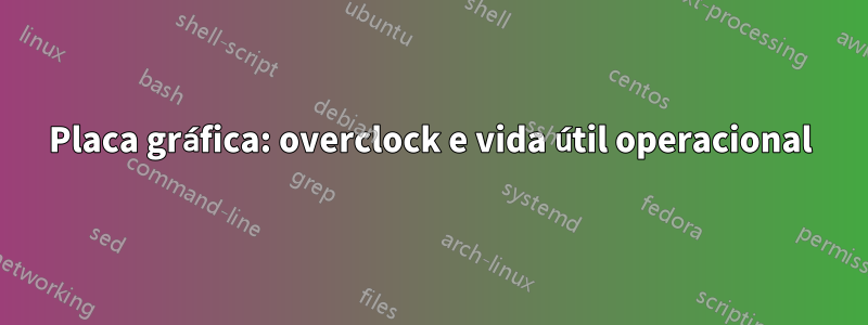 Placa gráfica: overclock e vida útil operacional