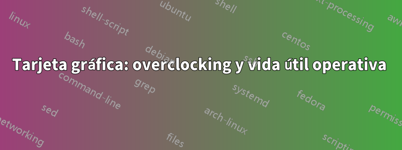 Tarjeta gráfica: overclocking y vida útil operativa