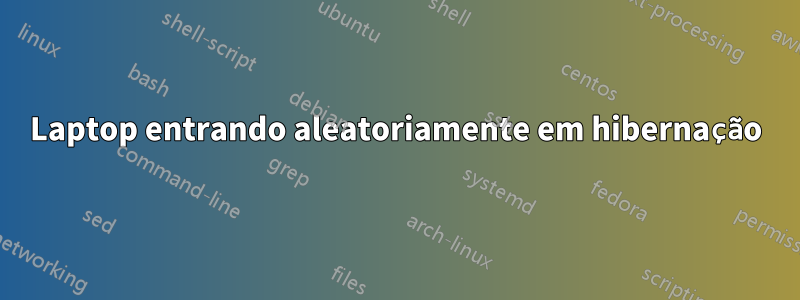 Laptop entrando aleatoriamente em hibernação