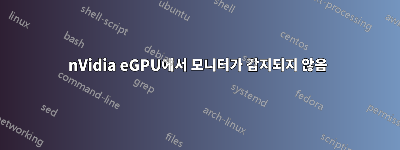 nVidia eGPU에서 모니터가 감지되지 않음