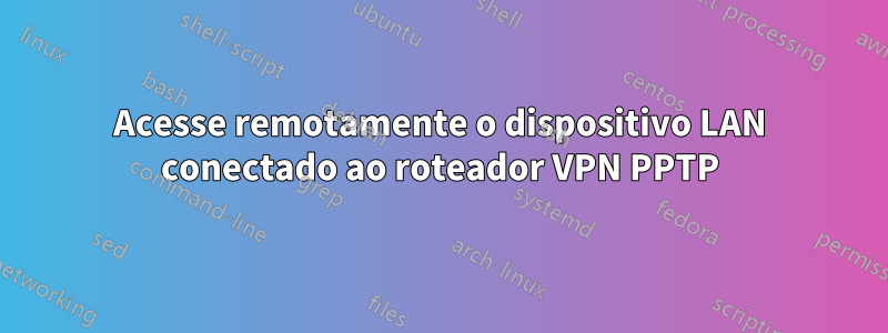 Acesse remotamente o dispositivo LAN conectado ao roteador VPN PPTP