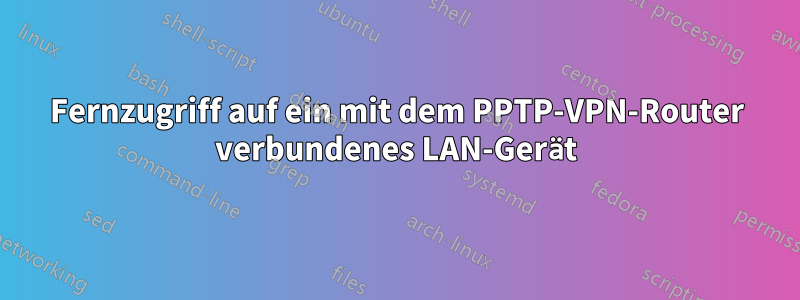Fernzugriff auf ein mit dem PPTP-VPN-Router verbundenes LAN-Gerät
