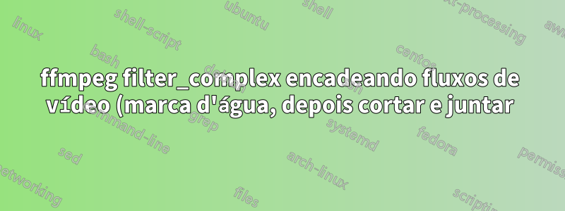 ffmpeg filter_complex encadeando fluxos de vídeo (marca d'água, depois cortar e juntar)