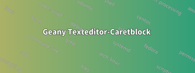 Geany Texteditor-Caretblock