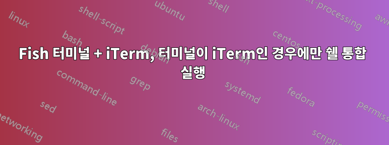 Fish 터미널 + iTerm, 터미널이 iTerm인 경우에만 쉘 통합 실행
