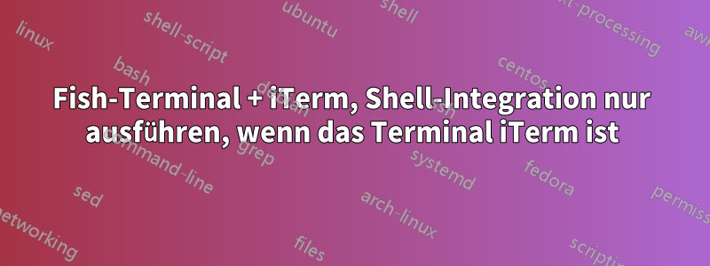 Fish-Terminal + iTerm, Shell-Integration nur ausführen, wenn das Terminal iTerm ist