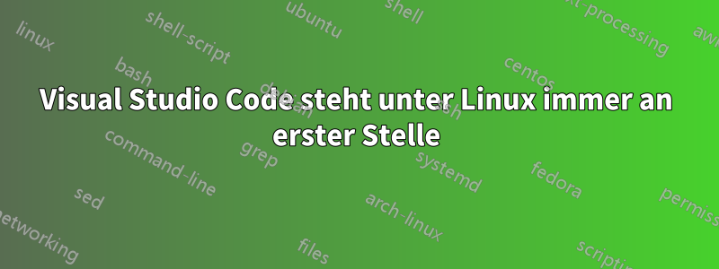 Visual Studio Code steht unter Linux immer an erster Stelle