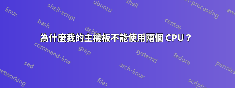 為什麼我的主機板不能使用兩個 CPU?
