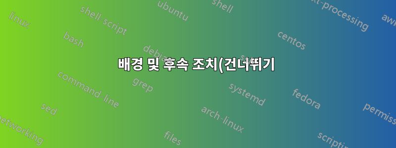 배경 및 후속 조치(건너뛰기):